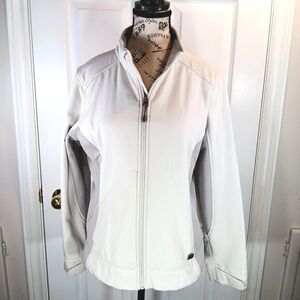 Avia Fleece Lined Jacket Coat Neutral Cream Gray Women's Size M NWOT